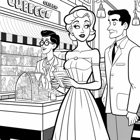 AI Midjourney Prompts for Adult Fun Coloring pages