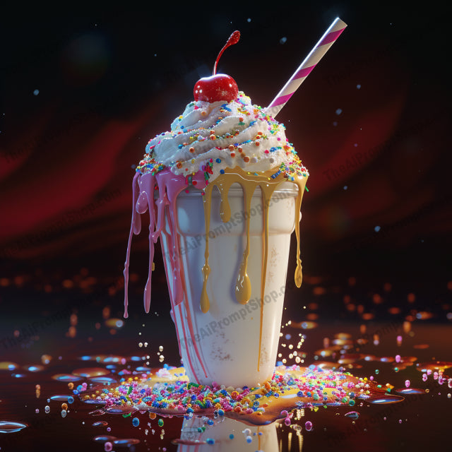Decadent Delights AI MidJourney Image Prompt, Food, 4269Berries, chat gpt, chat gpt prompts, chatgpt, chatgpt prompts, Chocolate, Culinary Art, Delicious, Dessert, Dessert Plating, Food Photography, Gastronomy, Gourmet, Granola, Indulgence, midjourney, Milkshake, Parfait, Patisserie, Sprinkles, Strawberry Pancakes, Sugary, Sweet Treats, Waffles, Whipped Cream