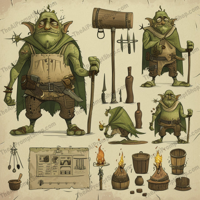 Fantasy Game Figures AI MidJourney Image Prompt, Game Assets, 4187chat gpt, chat gpt prompts, chatgpt, chatgpt prompts, midjourney