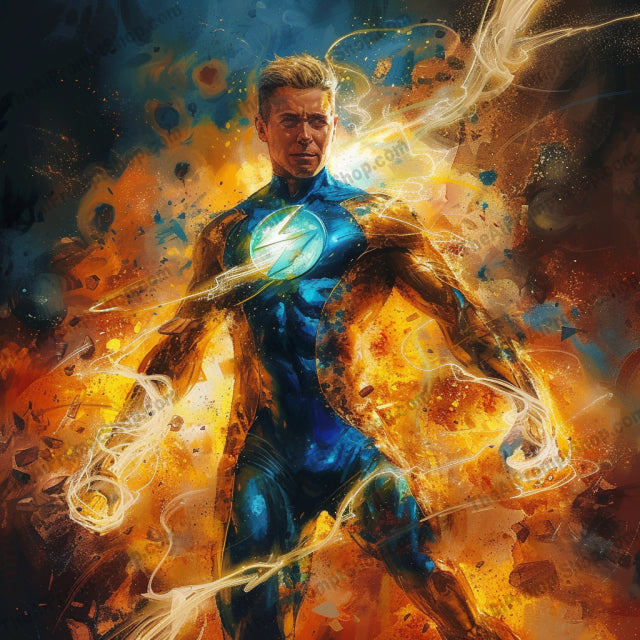 Elemental Fury AI MidJourney Image Prompt, Character Art, 4250Action art, Artistic interpretation, Artistic motion, chat gpt, chat gpt prompts, chatgpt, chatgpt prompts, Comic book heroes, Digital painting, Dynamic poses, Elemental powers, Energy effects, Energy manipulation, Fantasy illustrations, Fire and lightning art, Heroic fantasy art, Heroic portraits, Intense action scenes, midjourney, Motion blur in art, Stylized heroes, Superhero art, Superhero energy powers, Superpower display, Vibrant colors