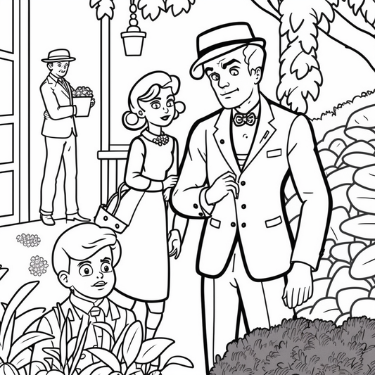AI Midjourney Prompts for Adult Fun Coloring pages