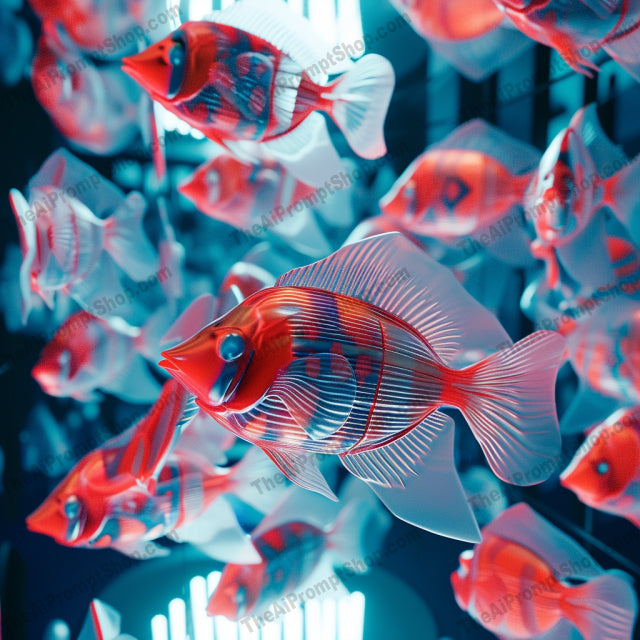 Aquatic Cybernetica AI MidJourney Image Prompt, Character Art, 4173Aquatic fantasy, Artistic underwater scene, Biomechanical fish, chat gpt, chat gpt prompts, chatgpt, chatgpt prompts, Cybernetic organisms, Digital marine life, Futuristic ocean, Iridescent textures, Mechanical mermaid, midjourney, Neon sea life, Reflective surfaces, Surreal aquatic world, Synthetic nature, Technological sea creatures, Underwater robotics, Virtual dolphins