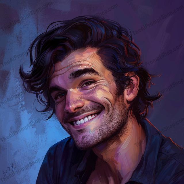 Vibrant Charisma Portraits AI MidJourney Image Prompt, People, 4182Artistic glow, Charismatic characters, chat gpt, chat gpt prompts, chatgpt, chatgpt prompts, Cheerful demeanor, Digital painting, Dynamic brushstrokes, Energetic ambiance, Engaging eyes, Expressive smiles, Joyful expressions, Lively portraiture, midjourney, Painterly textures, Radiant complexions, Realistic digital art, Vivid lighting, Warm color palette
