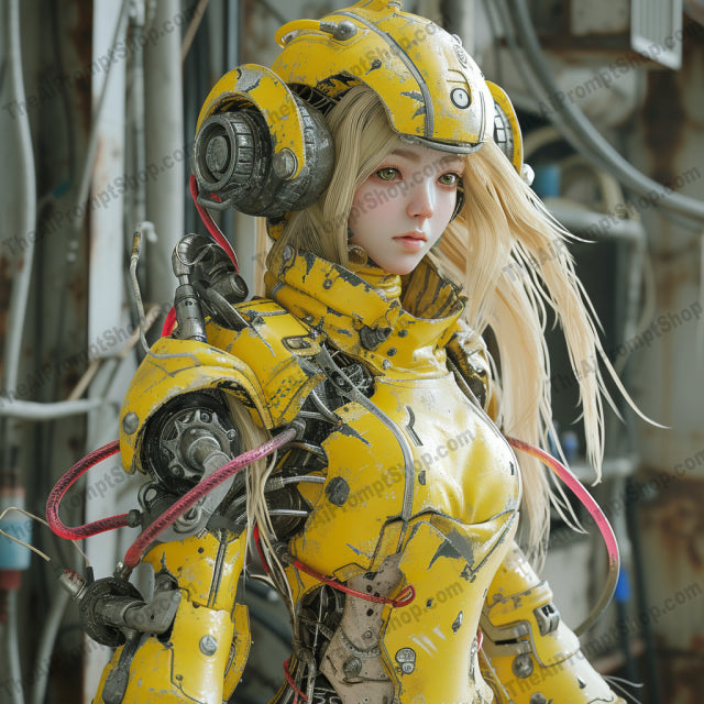 Cybernetic Synthesis AI MidJourney Image Prompt, Character Art, 4236Advanced technology, Android characters, chat gpt, chat gpt prompts, chatgpt, chatgpt prompts, Concept art, Cybernetic organisms, Cybernetics, Cyberpunk, Digital warriors, Futurism, Futuristic fashion, High-tech armor, Mechanical design, Mechanized suits, midjourney, Neon aesthetics, Neon glow, Robotic cyberware, Robotic enhancement, Sci-fi chic, Sci-fi illustrations, Synthetic beauty, Urban future