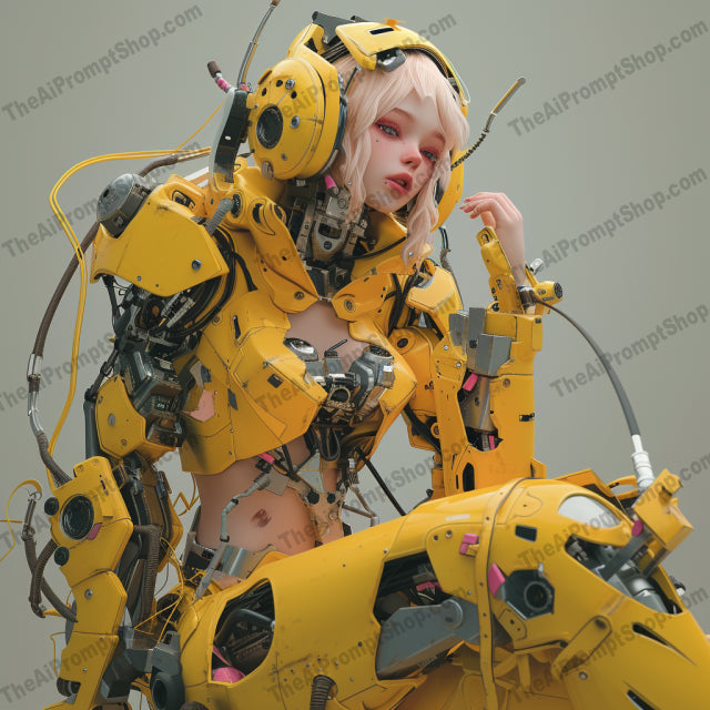 Cybernetic Synthesis AI MidJourney Image Prompt, Character Art, 4236Advanced technology, Android characters, chat gpt, chat gpt prompts, chatgpt, chatgpt prompts, Concept art, Cybernetic organisms, Cybernetics, Cyberpunk, Digital warriors, Futurism, Futuristic fashion, High-tech armor, Mechanical design, Mechanized suits, midjourney, Neon aesthetics, Neon glow, Robotic cyberware, Robotic enhancement, Sci-fi chic, Sci-fi illustrations, Synthetic beauty, Urban future