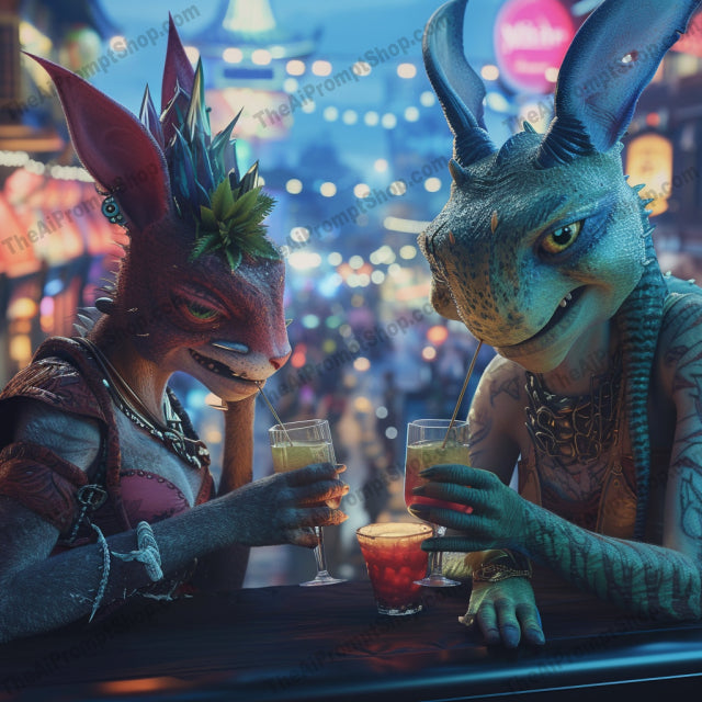 Mythical Mingle AI MidJourney Image Prompt, Character Art, 4213Animated anthropomorphism, Anthropomorphic animals, chat gpt, chat gpt prompts, chatgpt, chatgpt prompts, Creature comforts, Enchanted encounters, Enchanted gatherings, Fairytale socials, Fantastical creatures, Folklore friends, Imaginative rendezvous, Legendary leisure, Magical realism, midjourney, Mythical beings, Storybook socialites, Surreal soirees, Whimsical characters