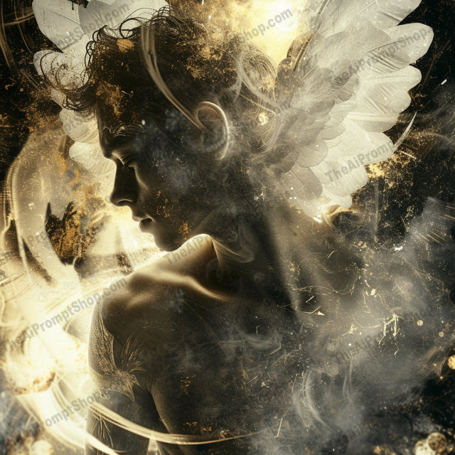 Luminous Beings AI MidJourney Image Prompt, Character Art, 4233Angelic figures, Celestial beings, chat gpt, chat gpt prompts, chatgpt, chatgpt prompts, Digital paintings, Divine light, Elegance, Ethereal art, Fantasy portraits, Glowing effects, Gold palette, Graceful figures, Heavenly art, Intangible beauty, Light and shadow, Magical animals, midjourney, Mystical ambiance, Mythical creatures, Radiant energy, Serenity, Spiritual art, Tranquility in art