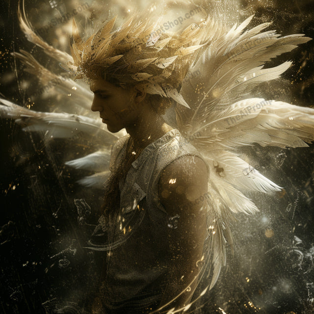 Luminous Beings AI MidJourney Image Prompt, Character Art, 4233Angelic figures, Celestial beings, chat gpt, chat gpt prompts, chatgpt, chatgpt prompts, Digital paintings, Divine light, Elegance, Ethereal art, Fantasy portraits, Glowing effects, Gold palette, Graceful figures, Heavenly art, Intangible beauty, Light and shadow, Magical animals, midjourney, Mystical ambiance, Mythical creatures, Radiant energy, Serenity, Spiritual art, Tranquility in art