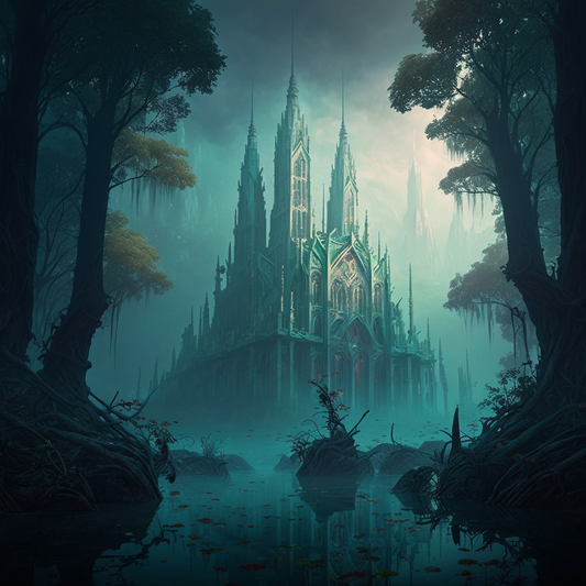 AI Midjourney Prompt for Misty Verdant Kingdom