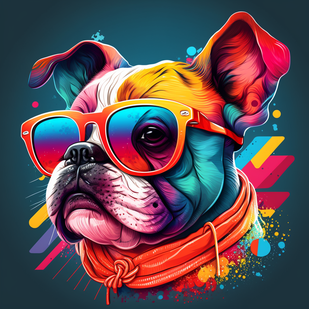 AI Midjourney Prompts for Vibrant Colorful Animals in Glasses