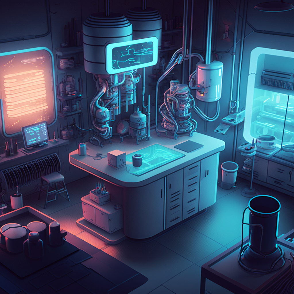 AI Midjourney Prompt for Futuristic Labs