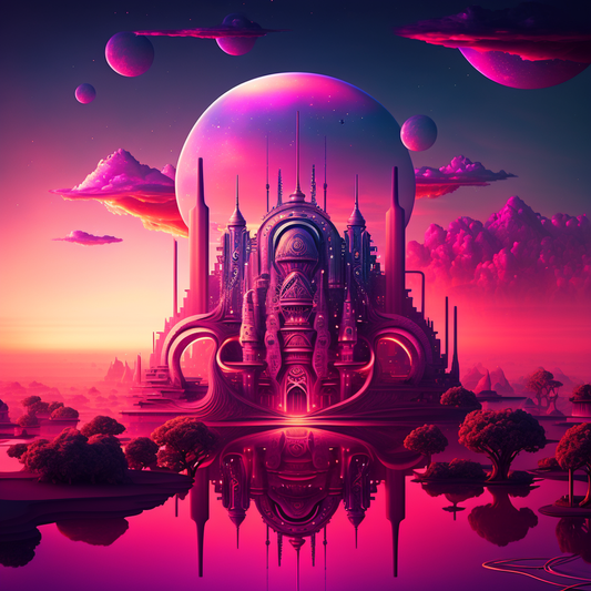 AI Midjourney Prompt for Sky Kingdom at Sunset