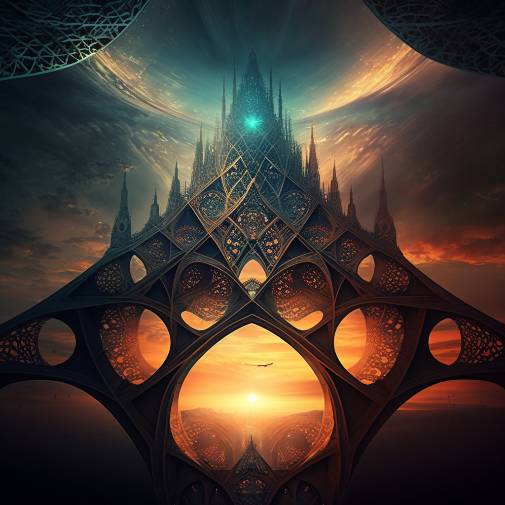 AI Midjourney Prompt for Sky Kingdom at Sunset