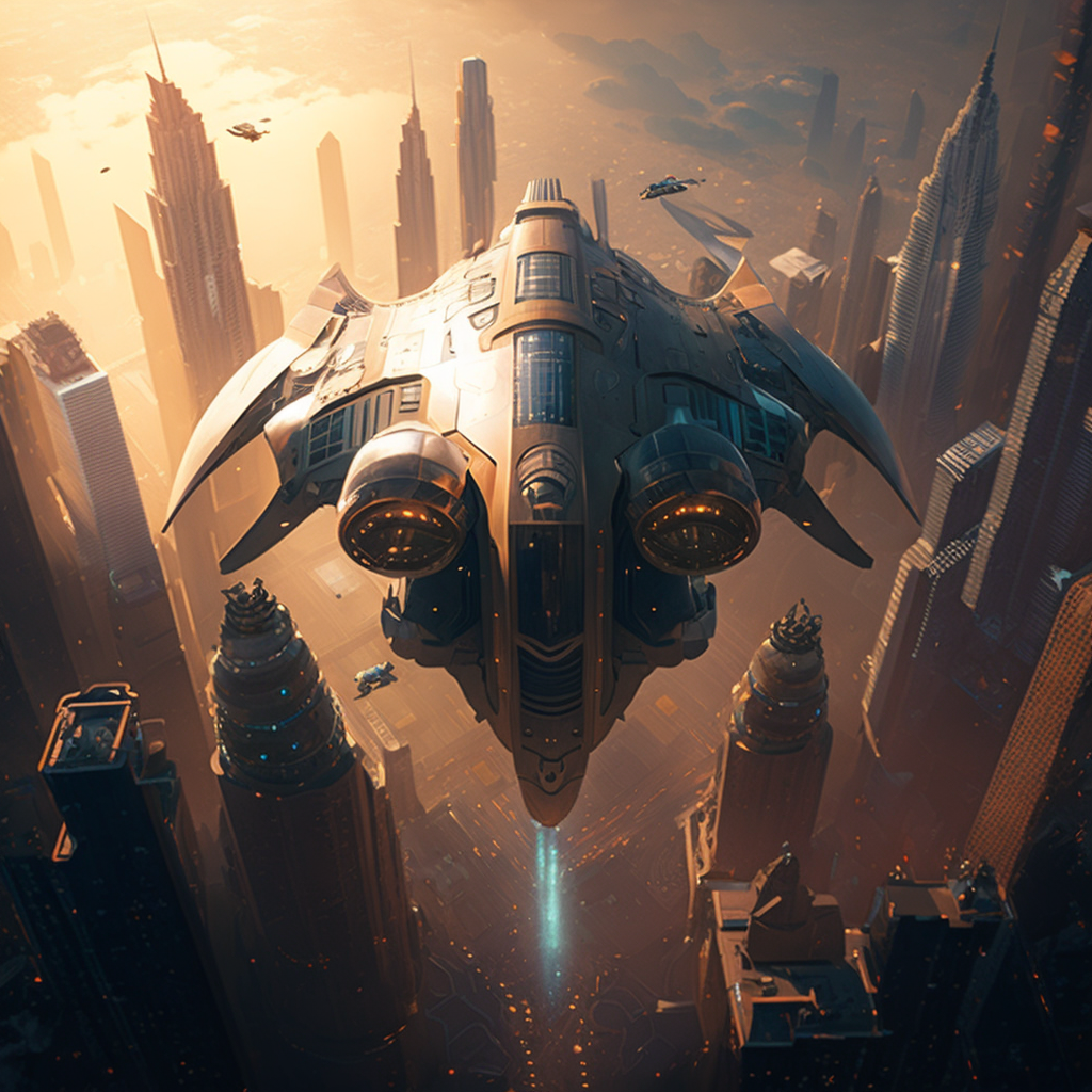 AI Midjourney Prompt for Hovering Aircrafts