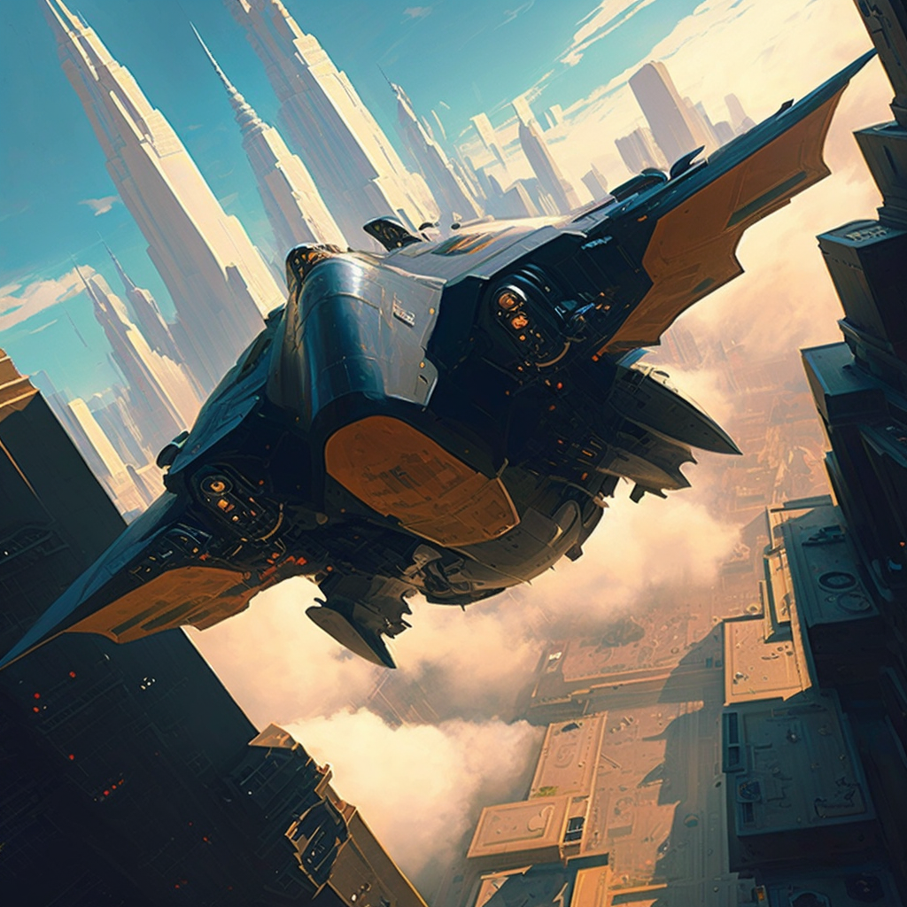 AI Midjourney Prompt for Hovering Aircrafts