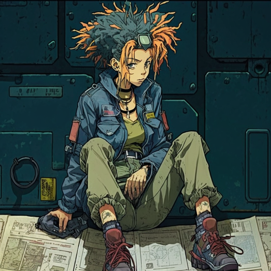 AI Midjourney Prompt for Anime Aerial Photography