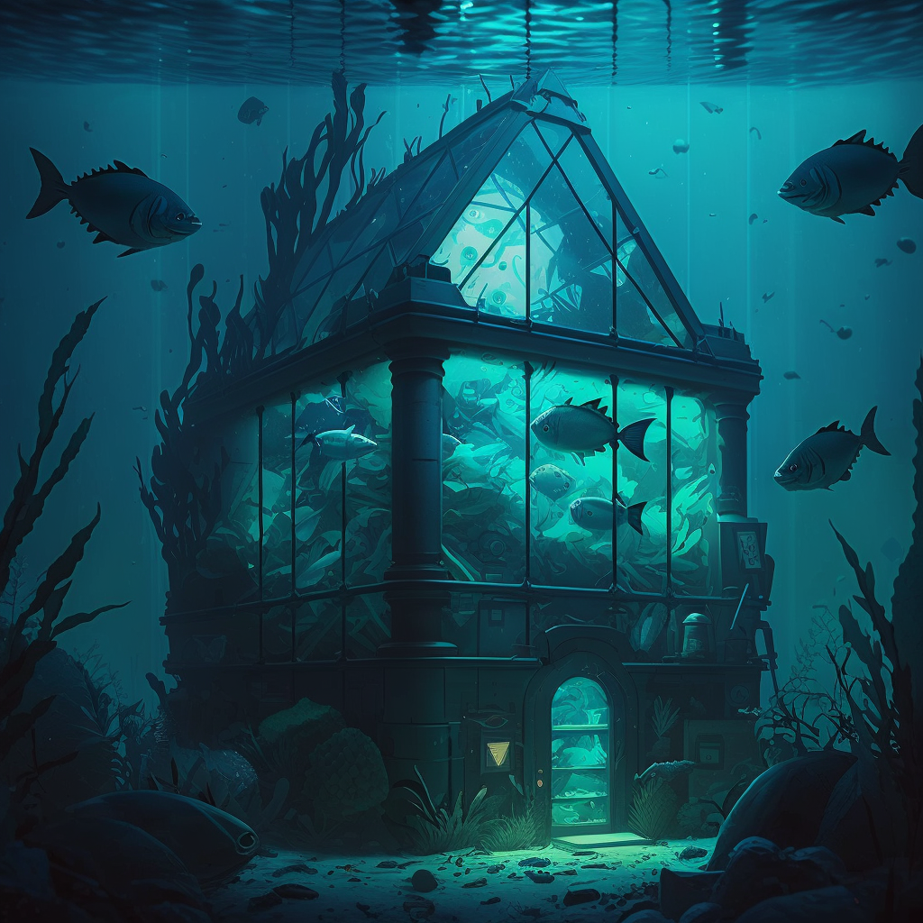 AI Midjourney Prompt for Glowing Underwater Research