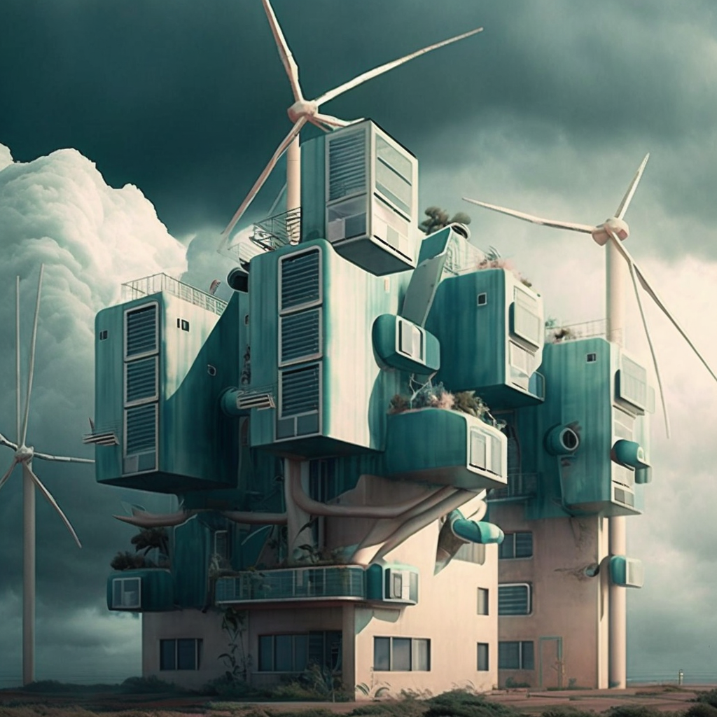 AI Midjourney Prompt for Futuristic Building