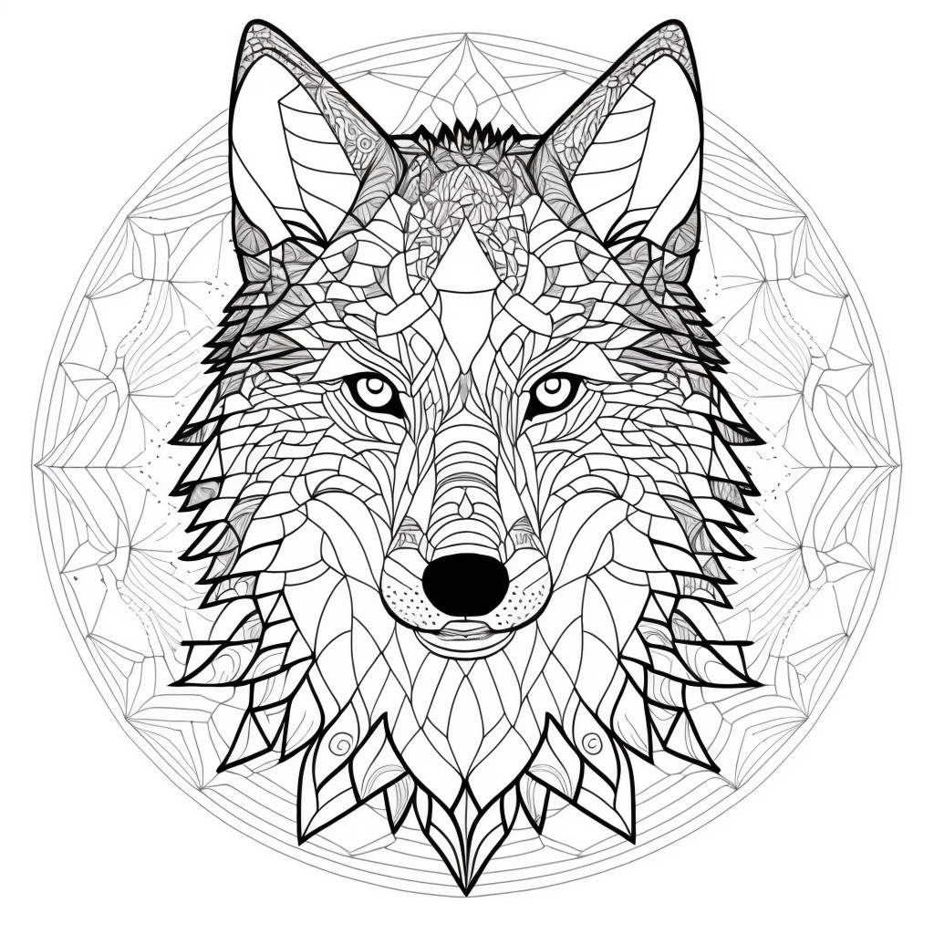 AI Midjourney Prompts for Adult Mandala Coloring pages