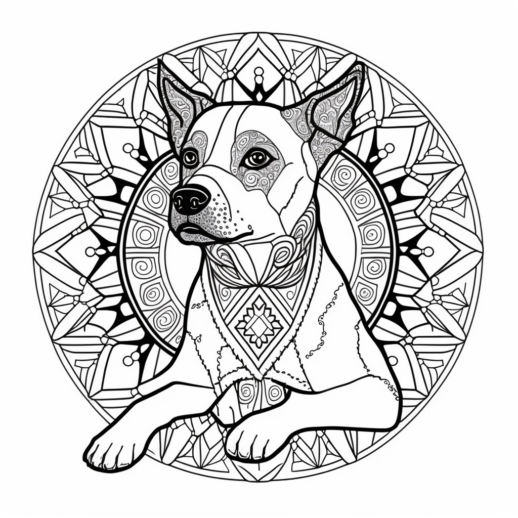 AI Midjourney Prompts for Adult Mandala Coloring pages