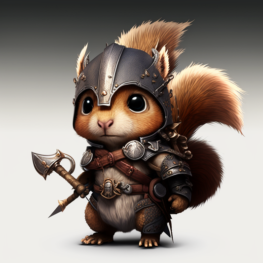 AI Midjourney Prompt for Animals in Rustic Armor