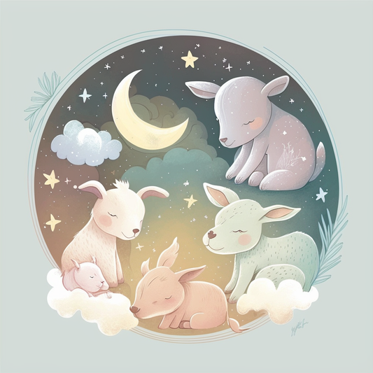 AI Midjourney Prompt for Dreamy Nursery Animals