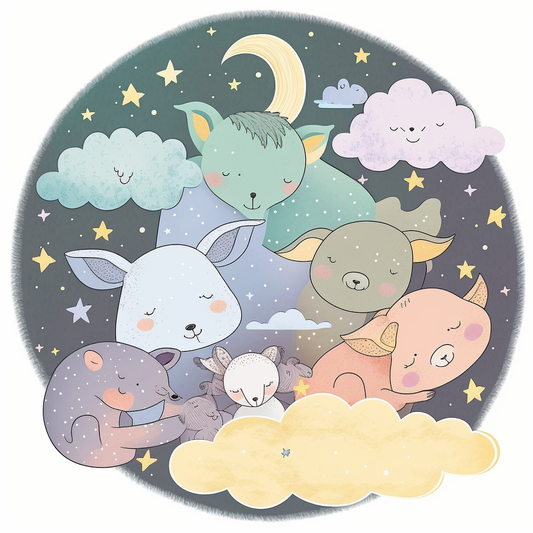 AI Midjourney Prompt for Dreamy Nursery Animals
