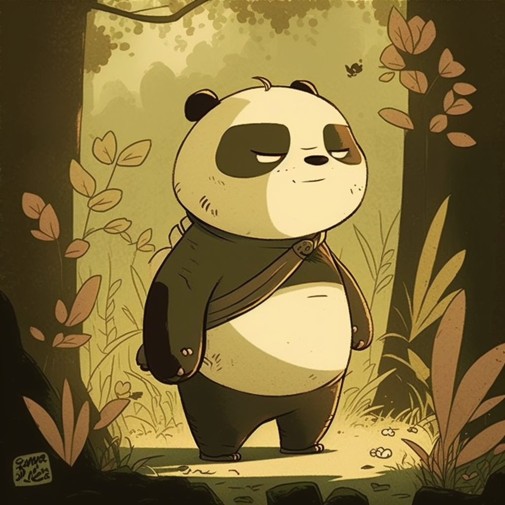 AI Midjourney Prompt for DreamWorks  Kung Fu Panda-style Pandas