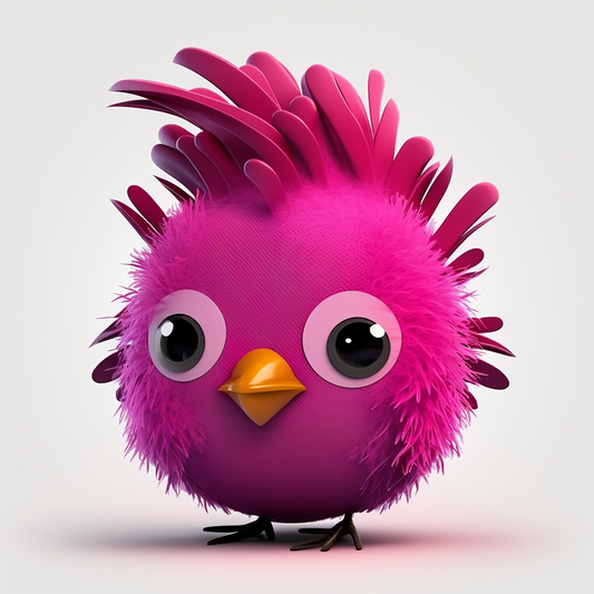 AI Midjourney Prompt for Pixar-style Bright Feathered Bird