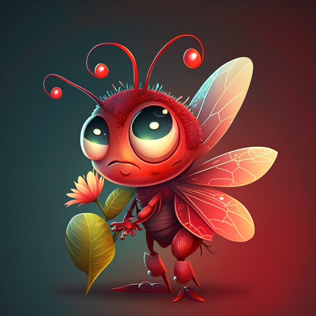 AI Midjourney Prompt for Flower holding Bug