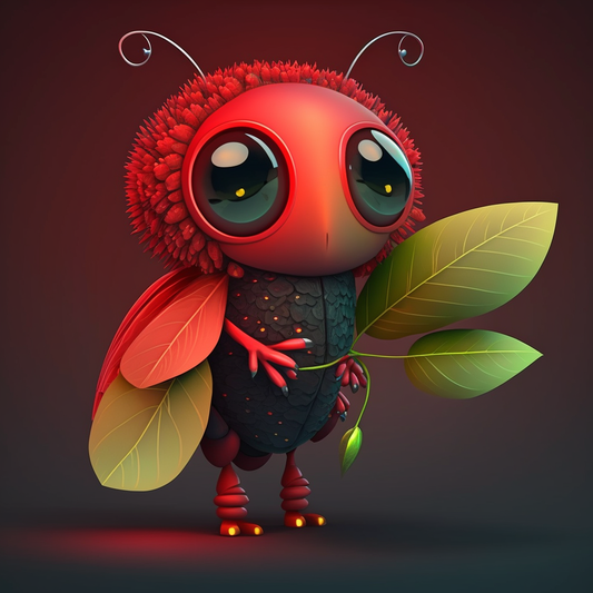 AI Midjourney Prompt for Flower holding Bug