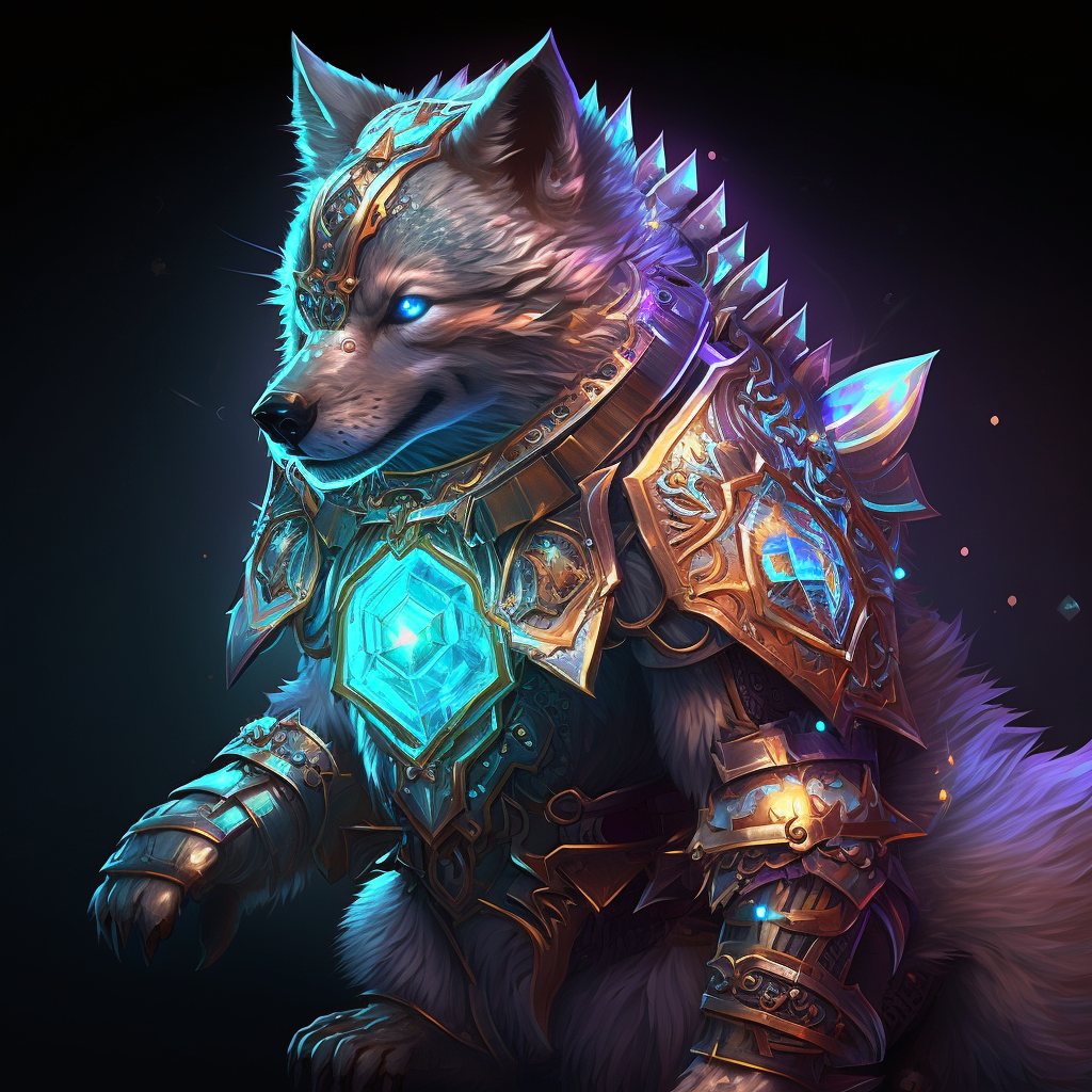 AI Midjourney Prompt for Animals in Shiny Armor