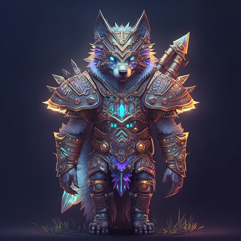 AI Midjourney Prompt for Animals in Shiny Armor