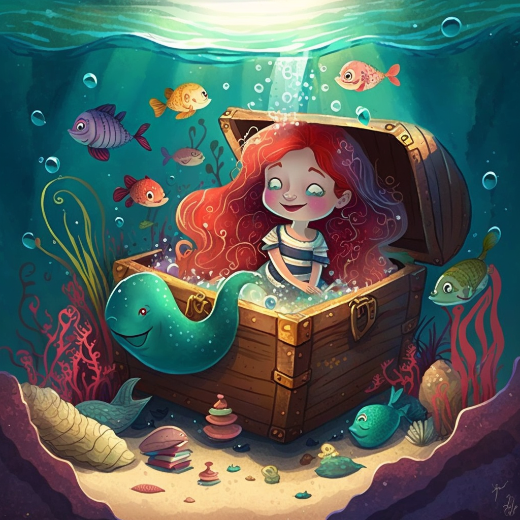 AI Midjourney Prompt for Storybook Illustrations - Mermaid's Underwater Friends