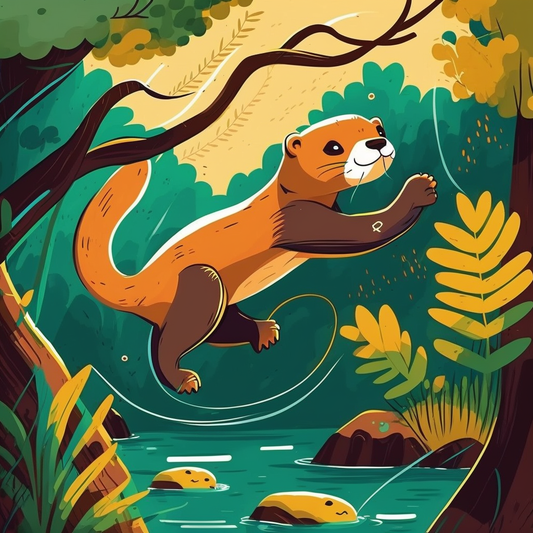 AI Midjourney Prompt for Storybook Illustrations - Mischievous Jungle Swings