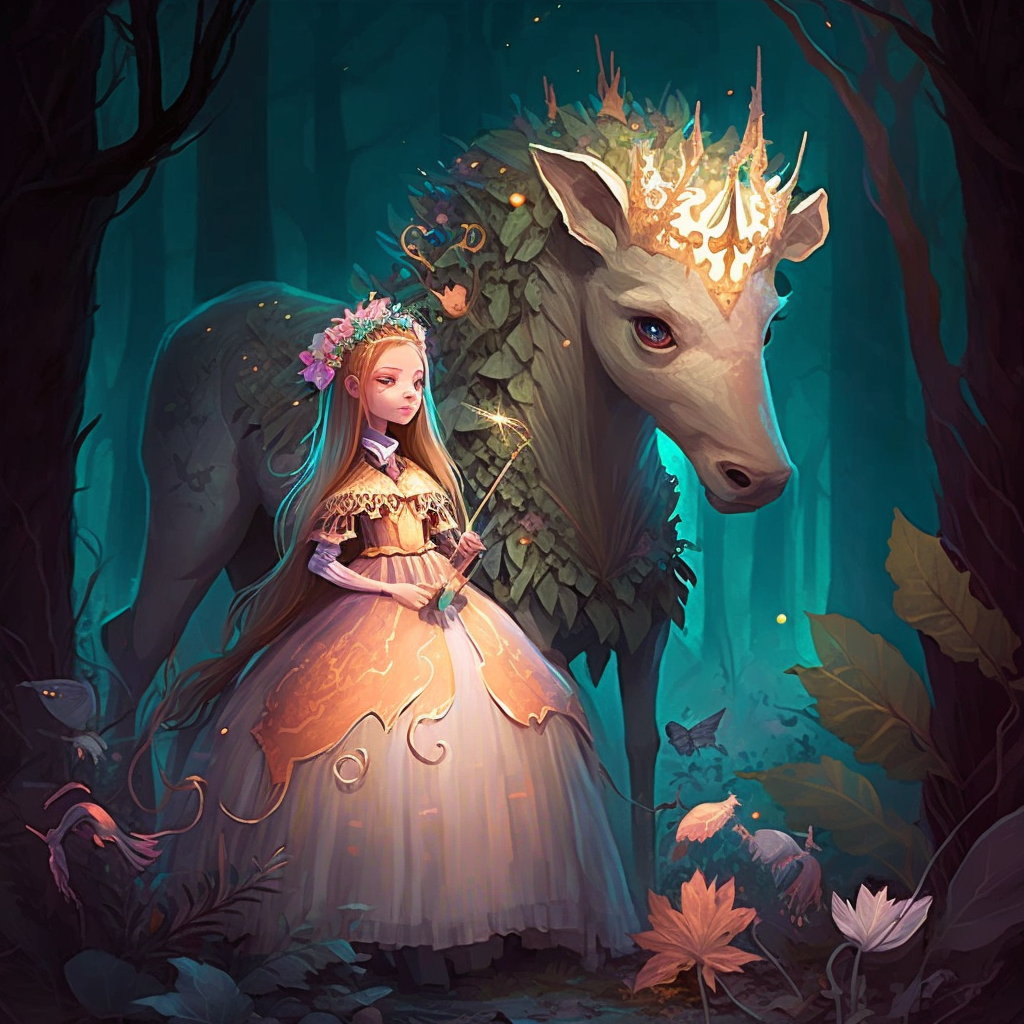 AI Midjourney Prompt for Storybook Illustrations - Fairy Princess Adventure