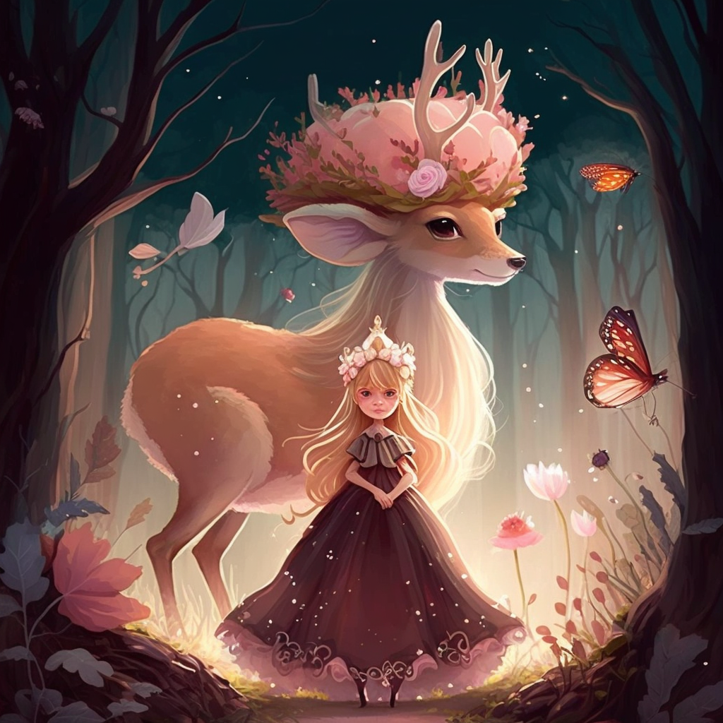 AI Midjourney Prompt for Storybook Illustrations - Fairy Princess Adventure