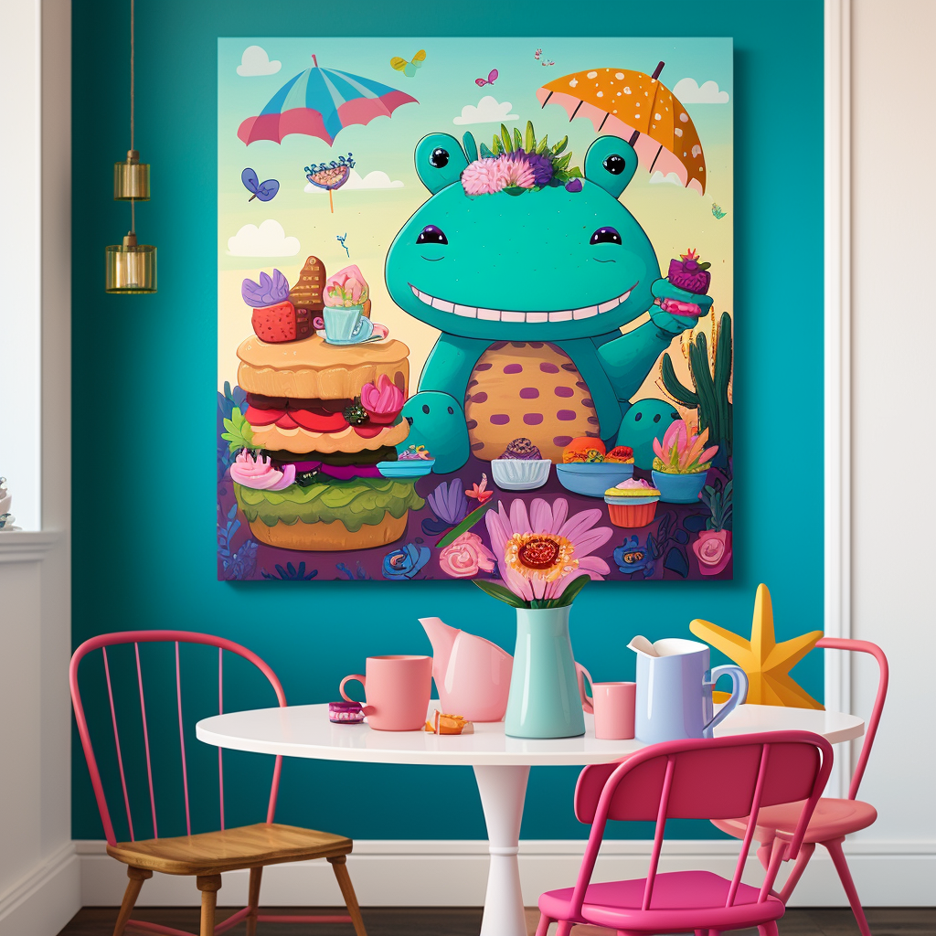 AI Midjourney Prompt for Whimsical Tea Party Animals