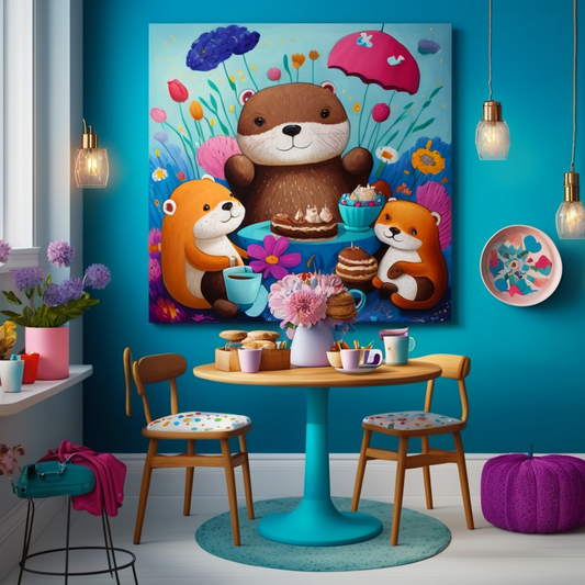 AI Midjourney Prompt for Whimsical Tea Party Animals