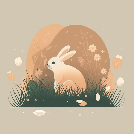 AI Midjourney Prompt for Minimalist Easter Bunny