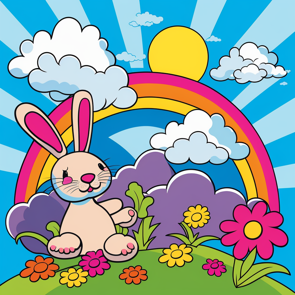 AI Midjourney Prompt for Vibrant Easter Bunnies