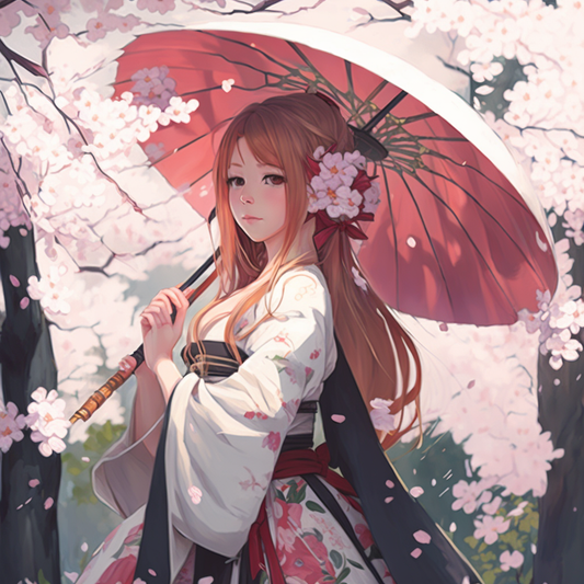 AI Midjourney Prompt for Cherry Blossom Maiden