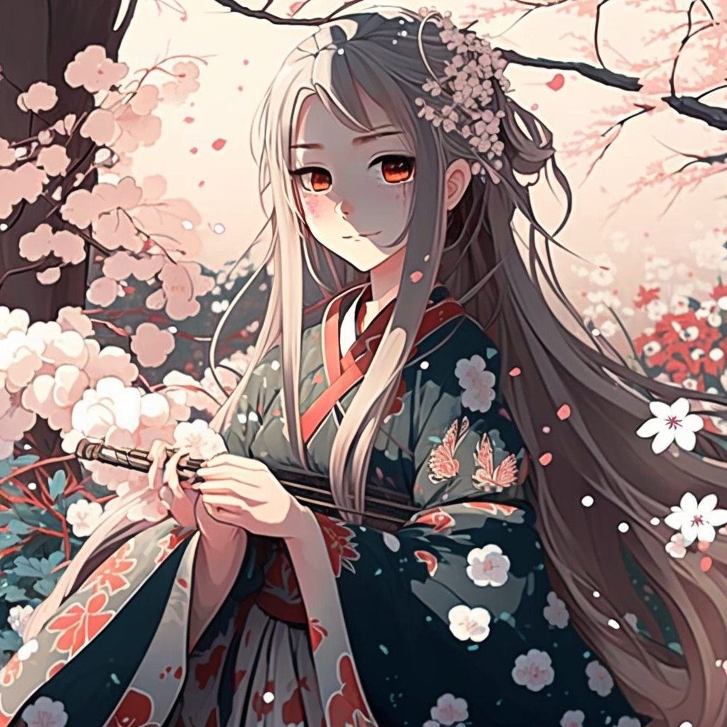 AI Midjourney Prompt for Cherry Blossom Maiden