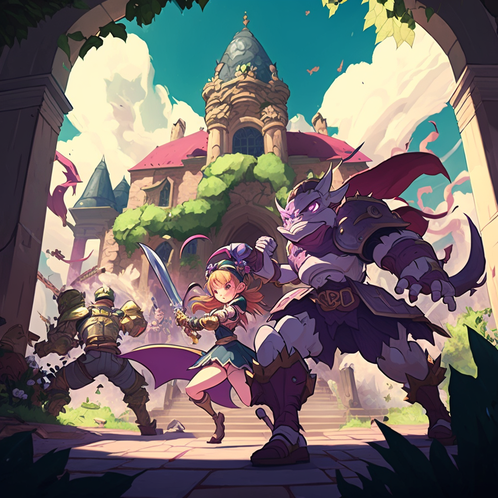 AI Midjourney Prompt for Storybook Illustrations - Fantasy Battle