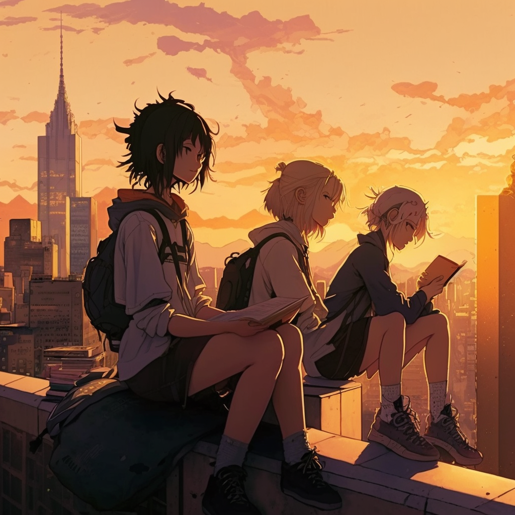 AI Midjourney Prompt for Sunset Squad