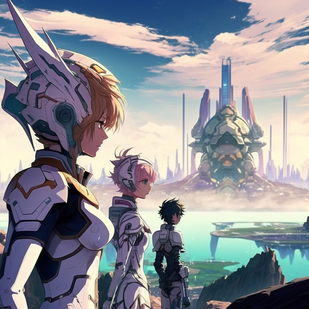 AI Midjourney Prompt for Futuristic Anime Cityscape