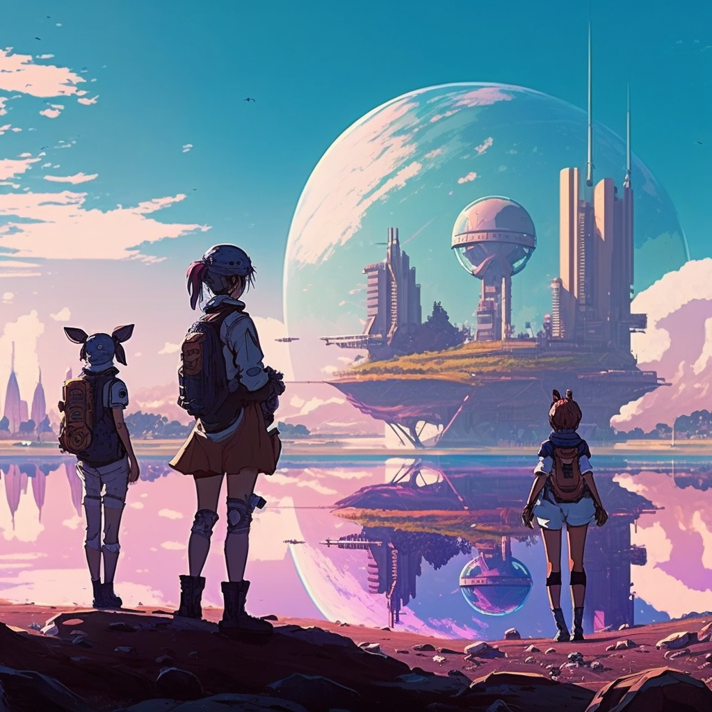 AI Midjourney Prompt for Futuristic Anime Cityscape
