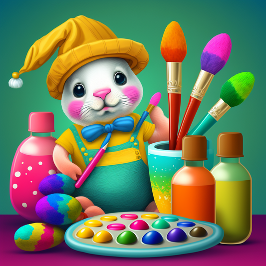 AI Midjourney Prompt for Painter Bunny Pastels