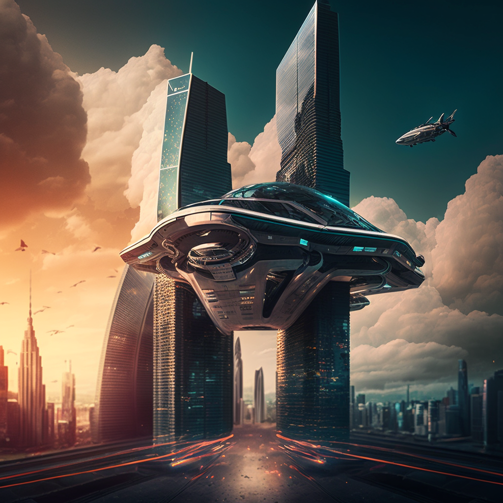 AI Midjourney Prompt for Futuristic Cityscape