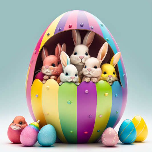 AI Midjourney Prompt for Pastel Easter Bunny